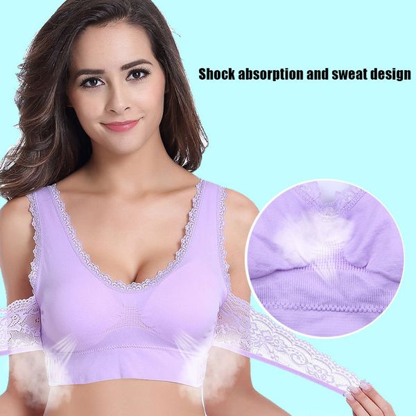 comfy full support bra lace bralette solid side cross brassiere buckle for women j9, White
comfy full support bra lace bralette solid side cross brassiere buckle for women j9, White