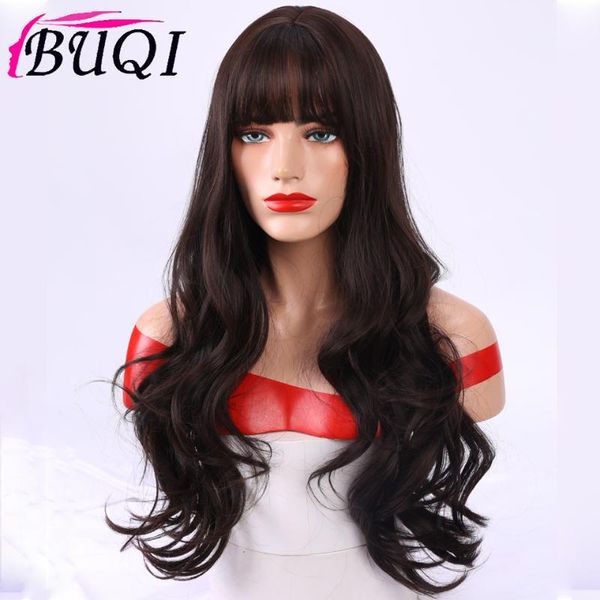 buqi 22inch good quality black long natural wave cosplay synthetic wigs with neat bangs for black and white women
buqi 22inch good quality black long natural wave cosplay synthetic wigs with neat bangs for black and white women