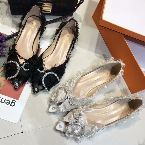 2019 sharp autumn shallow saliva drill metal buckle fairy shoe flat bottom women's shoes, Black
2019 sharp autumn shallow saliva drill metal buckle fairy shoe flat bottom women's shoes, Black