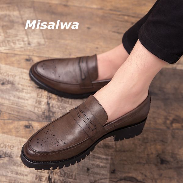 misalwa brogue men dress shoes pu leather slip-on big size 38-47 dropshipping men shoes party wedding formal oxfords, Black
misalwa brogue men dress shoes pu leather slip-on big size 38-47 dropshipping men shoes party wedding formal oxfords, Black