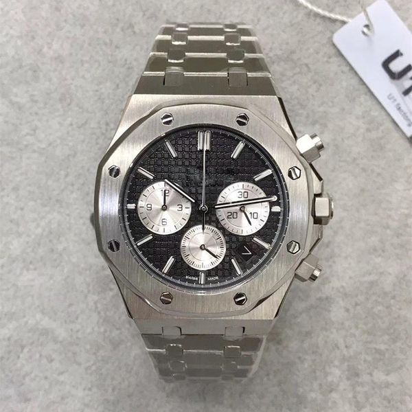 2019 u1 factory new men's watch 26331st series 41mm black dial vk quartz chronograph original strap sapphire watch, Slivery;brown
2019 u1 factory new men's watch 26331st series 41mm black dial vk quartz chronograph original strap sapphire watch, Slivery;brown