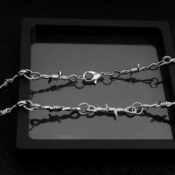 punk gothic stainless steel necklaces alloy barbed wire brambles men's necklace jewelry hip- choker, Silver
punk gothic stainless steel necklaces alloy barbed wire brambles men's necklace jewelry hip- choker, Silver