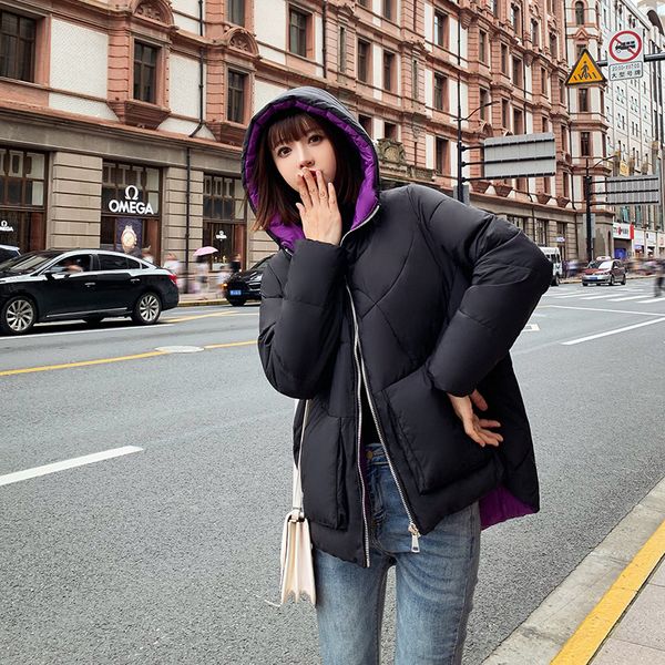 short casual women winter jacket cotton padded warm thicken ladies color matching design coats parka womens jackets, Black
short casual women winter jacket cotton padded warm thicken ladies color matching design coats parka womens jackets, Black