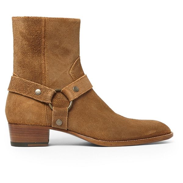 dusty cinnamon tan suede biker boots suede leather ankle mens boots menace masculine zipper up low heel zapatos shoes, Black
dusty cinnamon tan suede biker boots suede leather ankle mens boots menace masculine zipper up low heel zapatos shoes, Black