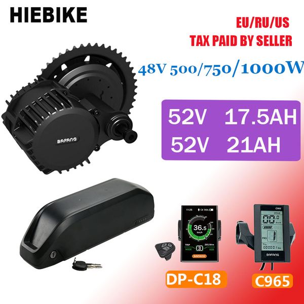 bafang bbs02 48v 500/750/1000w bbshd mid drive motor ebike kit with battery 52v 17.5/21ah powerful electric bicycle engine set
bafang bbs02 48v 500/750/1000w bbshd mid drive motor ebike kit with battery 52v 17.5/21ah powerful electric bicycle engine set