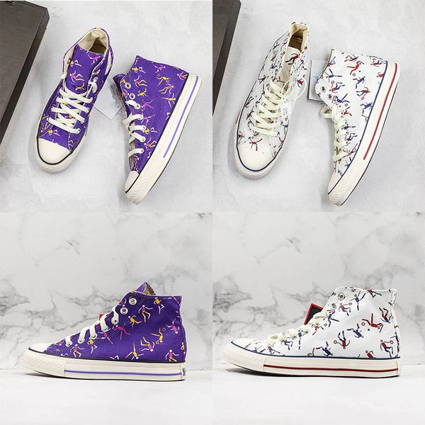 New Printing Graffiti Athletes Conve Shoes Purple White Skate Shoes Couples High Mens Women Casual Shoes
New Printing Graffiti Athletes Conve Shoes Purple White Skate Shoes Couples High Mens Women Casual Shoes