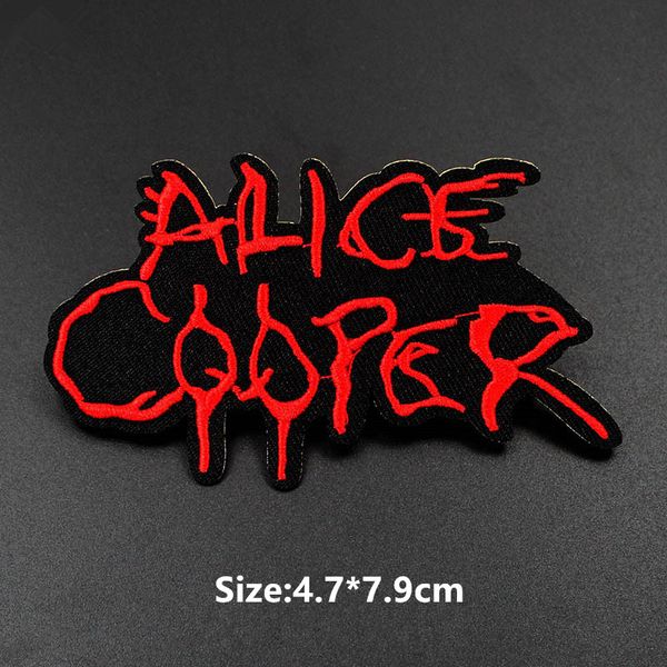 alice cooper red letters patch iron on stickers clothes embroidered badge applique for jacket jeans costume decoration, Black
alice cooper red letters patch iron on stickers clothes embroidered badge applique for jacket jeans costume decoration, Black