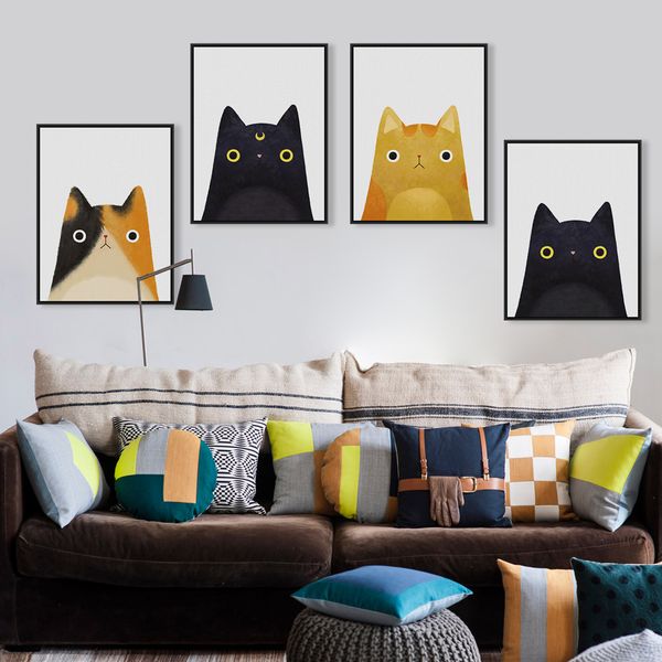 nordic watercolor cute cartoon cat animals posters and prints nursery baby room decor canvas painting wall art picture for kids
nordic watercolor cute cartoon cat animals posters and prints nursery baby room decor canvas painting wall art picture for kids