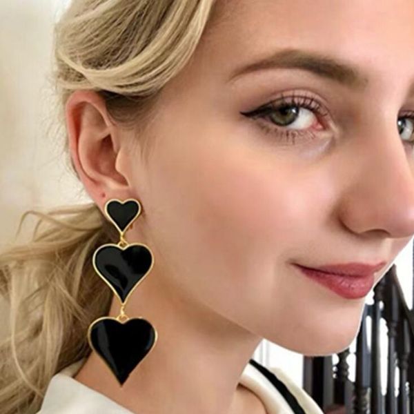 diezi fashion oil dripping black heart dangle drop earrings for women ladies statement pendant earrings 2019 new pendientes, Silver
diezi fashion oil dripping black heart dangle drop earrings for women ladies statement pendant earrings 2019 new pendientes, Silver