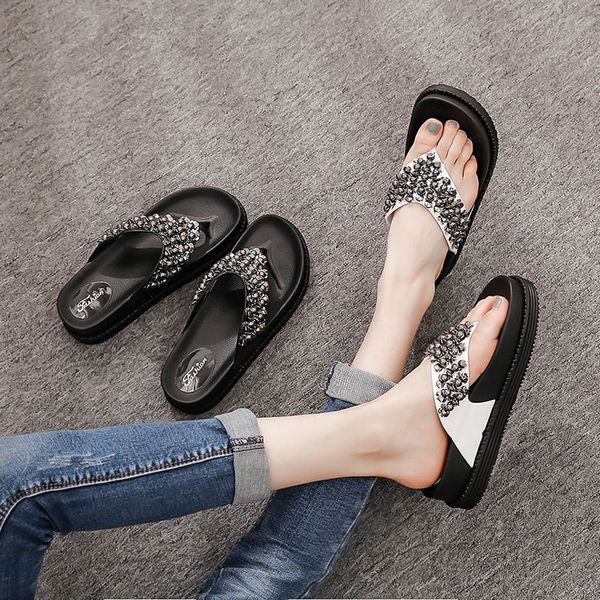 women platform slippers black flip flops for woman rhinestone slides ladies mules shoes size 41
women platform slippers black flip flops for woman rhinestone slides ladies mules shoes size 41