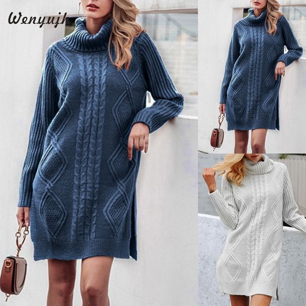 wenyujh turtleneck high split knitting pullover autumn winter long sleeve 2019 sweater women pull femme streetwear soft jumper, White;black
wenyujh turtleneck high split knitting pullover autumn winter long sleeve 2019 sweater women pull femme streetwear soft jumper, White;black