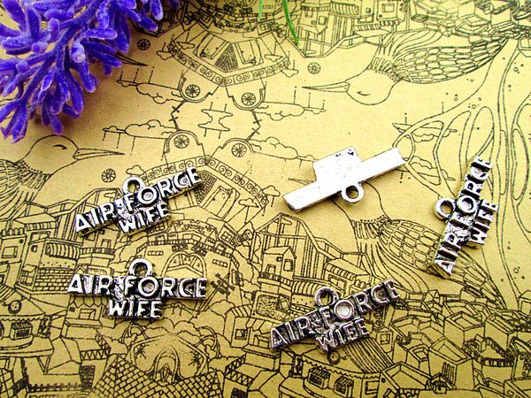 30pcs-- air force wife charms , antique silver air force wife charm pendant 25x11mm, Bronze;silver
30pcs-- air force wife charms , antique silver air force wife charm pendant 25x11mm, Bronze;silver