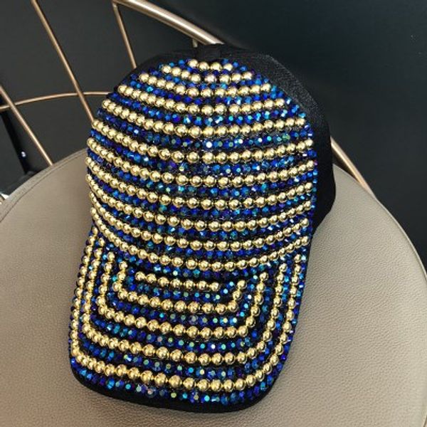 hat female cap colorful diamond baseball cap fashion hat wild visor male and female outdoor heavy craft, Blue;gray
hat female cap colorful diamond baseball cap fashion hat wild visor male and female outdoor heavy craft, Blue;gray