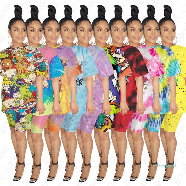 s-3xl women 2piece clothing set design tie-dyed cartoon pullover t-shirt +shorts summer outfits short sleeve blouse tracksuit d5807, Gray
s-3xl women 2piece clothing set design tie-dyed cartoon pullover t-shirt +shorts summer outfits short sleeve blouse tracksuit d5807, Gray