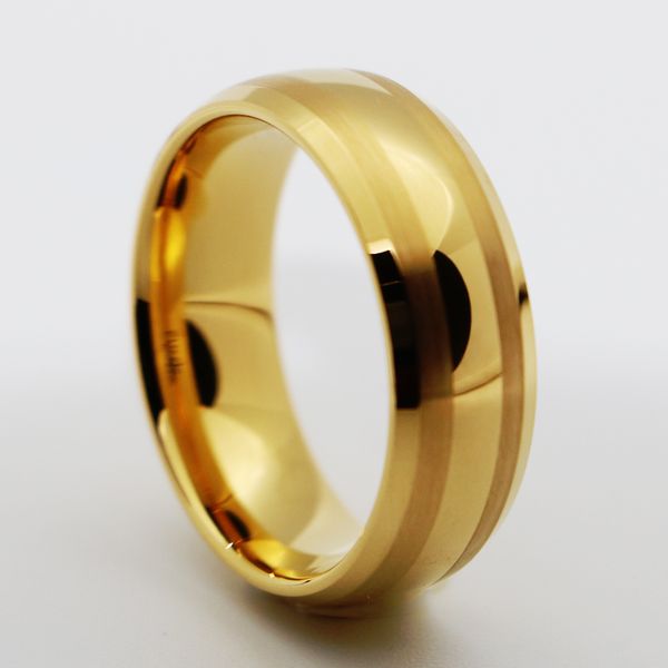 8mm gold color rings for men solid tungsten carbide wedding band women classic engagement promised rings, Golden;silver
8mm gold color rings for men solid tungsten carbide wedding band women classic engagement promised rings, Golden;silver