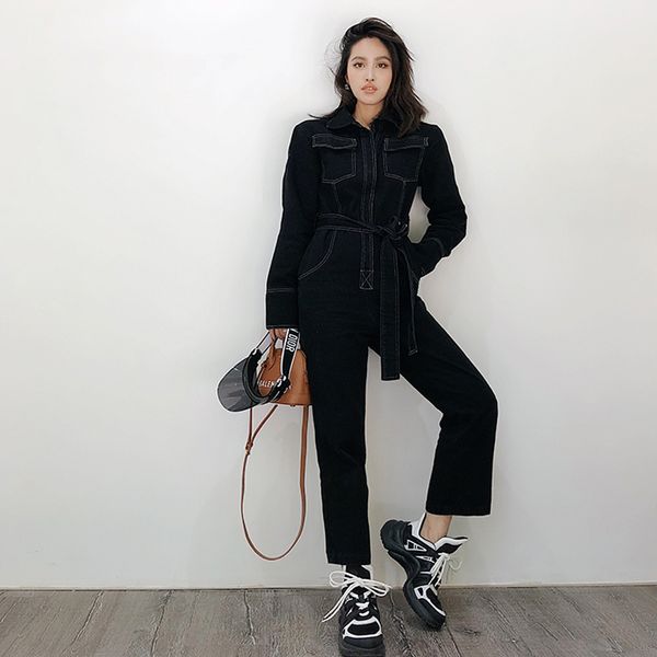 momoluna new 2019 woman modis streetwear long sleeve with belt white black rompers womens jumpsuit s l, Black;white
momoluna new 2019 woman modis streetwear long sleeve with belt white black rompers womens jumpsuit s l, Black;white