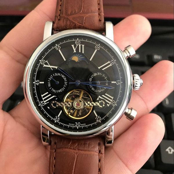 watch sport quality brand military moon automatic luxury mechanical leather tourbillon phase casual wristwatches brown watches kfeef, Slivery;brown
watch sport quality brand military moon automatic luxury mechanical leather tourbillon phase casual wristwatches brown watches kfeef, Slivery;brown