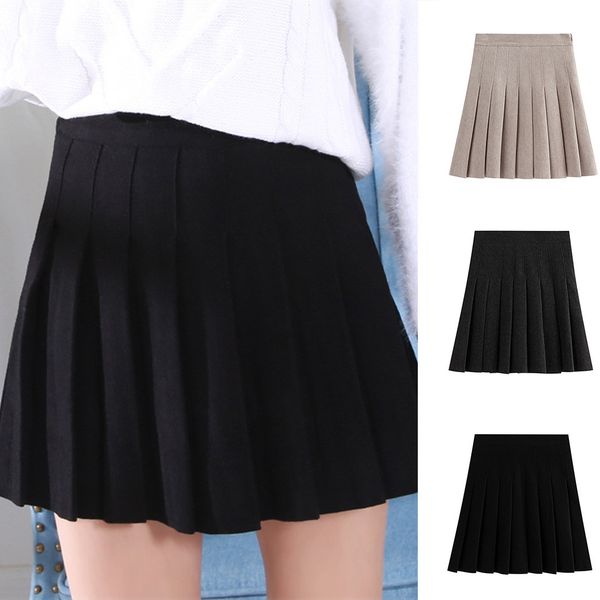 women's fashion high waist pleated mini skirt slim waist casual tennis skirt, Black
women's fashion high waist pleated mini skirt slim waist casual tennis skirt, Black