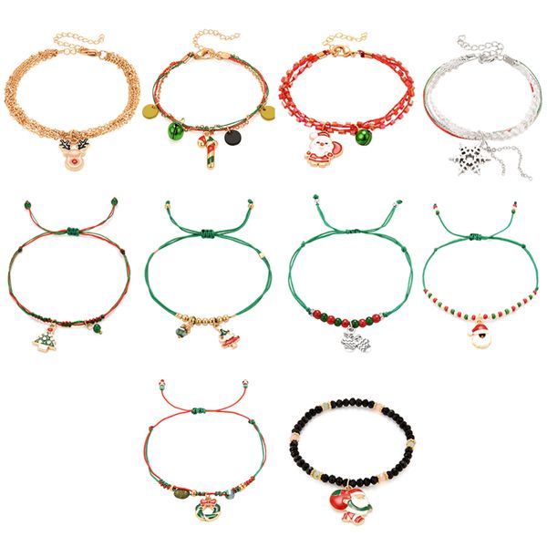2019 merry christmas charm bracelets for women men handmade braided elk tree gloves snowflake santa claus pendant bracelets gift, Golden;silver
2019 merry christmas charm bracelets for women men handmade braided elk tree gloves snowflake santa claus pendant bracelets gift, Golden;silver