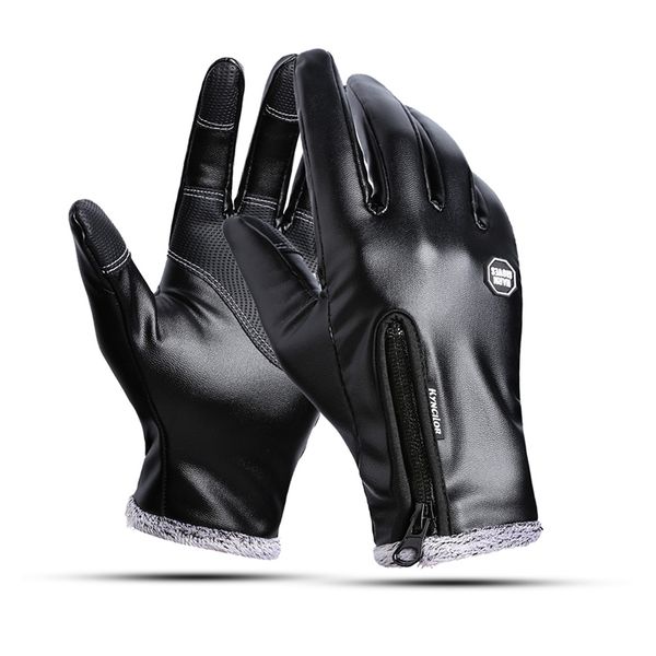 men women winter leather plus velvet warm black glove driving touch screen zipper windproof outdoor motorcycle gloves
men women winter leather plus velvet warm black glove driving touch screen zipper windproof outdoor motorcycle gloves