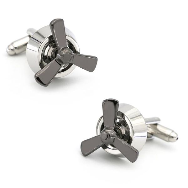 men's rotatable propeller cufflinks quality brass material gunblack color airplane design cuff links wholesale & retail, Silver;golden
men's rotatable propeller cufflinks quality brass material gunblack color airplane design cuff links wholesale & retail, Silver;golden