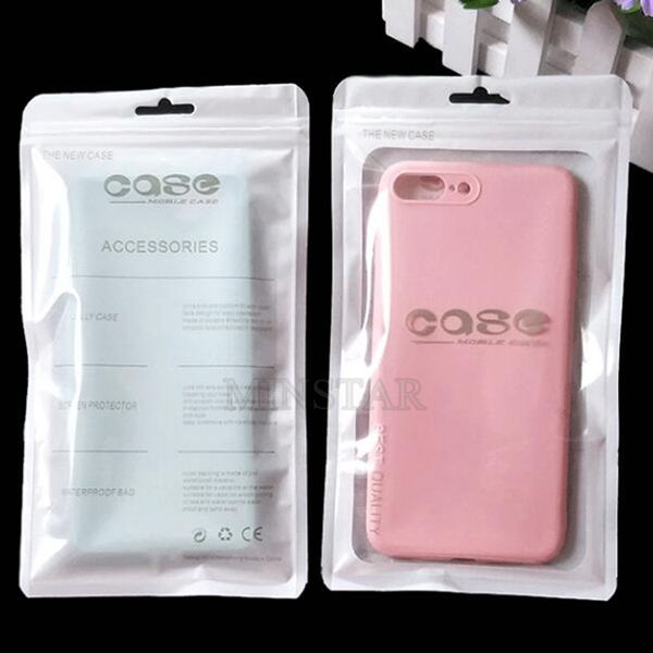 

zip lock retail package zipper opp bag white clear pp pvc cell phone case packaging for iphone xs max xr samsung s10 plus