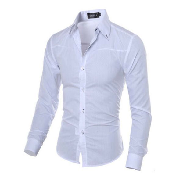 men's slim-fit long-sleeve solid shirt men's button down long sleeve work casual shirt men's slim-fit long-sleeve casual shir, White;black
men's slim-fit long-sleeve solid shirt men's button down long sleeve work casual shirt men's slim-fit long-sleeve casual shir, White;black