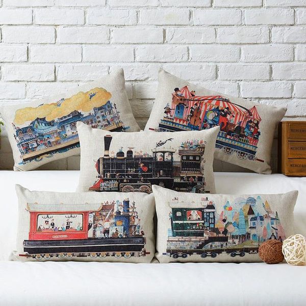 30*50cm retro steam train designs industrial revolution cotton linen car seat cushion cover massage pillow waist pillow cojines
30*50cm retro steam train designs industrial revolution cotton linen car seat cushion cover massage pillow waist pillow cojines