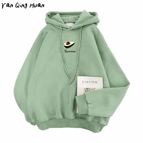 women's hoodies & sweatshirts avocado green hoodie plus velvet letter embroidery harajuku autumn and winter korean loose sweatshirt, Black
women's hoodies & sweatshirts avocado green hoodie plus velvet letter embroidery harajuku autumn and winter korean loose sweatshirt, Black