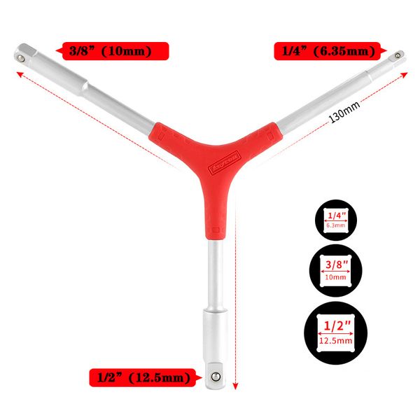 1/4",3/8",1/2" y-type socket wrench hand tool 3 in 1 multi-function universal quick spanner auto repair tools
1/4",3/8",1/2" y-type socket wrench hand tool 3 in 1 multi-function universal quick spanner auto repair tools