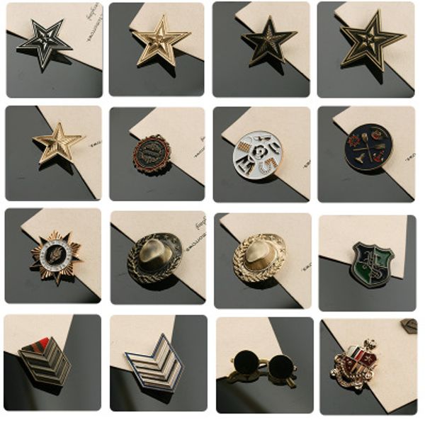 5pcs eagle round five star hat military metal badge retro fabri shoulder board badges army pin on brooch medal handmade, Gray
5pcs eagle round five star hat military metal badge retro fabri shoulder board badges army pin on brooch medal handmade, Gray