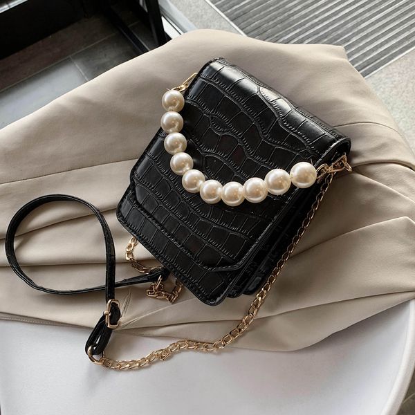fashion elegant pearl portable stone pattern shoulder bag & crocodile chain crossbody bag width 14cm height 18cm thickness 7.5cm 
fashion elegant pearl portable stone pattern shoulder bag & crocodile chain crossbody bag width 14cm height 18cm thickness 7.5cm
