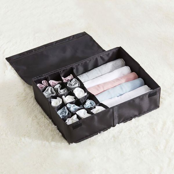 multi-functional creative home storage products eco-friendly oxford cloth 16 underwear socks storage box tools
multi-functional creative home storage products eco-friendly oxford cloth 16 underwear socks storage box tools