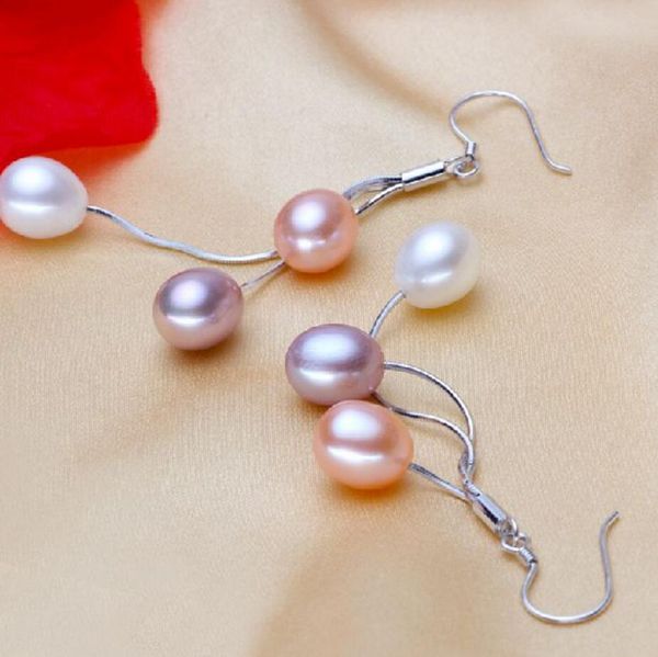 new 423+++ natural freshwater pearls, drop shaped earrings long pearls, rice shaped earrings, Silver
new 423+++ natural freshwater pearls, drop shaped earrings long pearls, rice shaped earrings, Silver