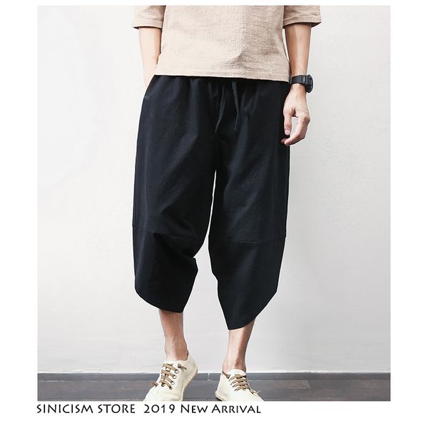 sinicism store men 2019 streetwear joggers mens summer track sweatpants male casual caif-length pants cotton linen harem pants, Black
sinicism store men 2019 streetwear joggers mens summer track sweatpants male casual caif-length pants cotton linen harem pants, Black