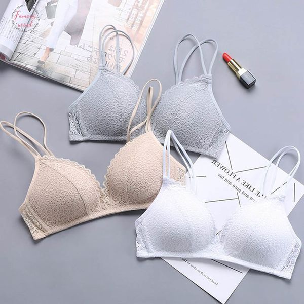bra seamless four hook and eye soft bralette lingerie lace small breast adjusts back closure 3 4cup ab thin cup, Red;black
bra seamless four hook and eye soft bralette lingerie lace small breast adjusts back closure 3 4cup ab thin cup, Red;black
