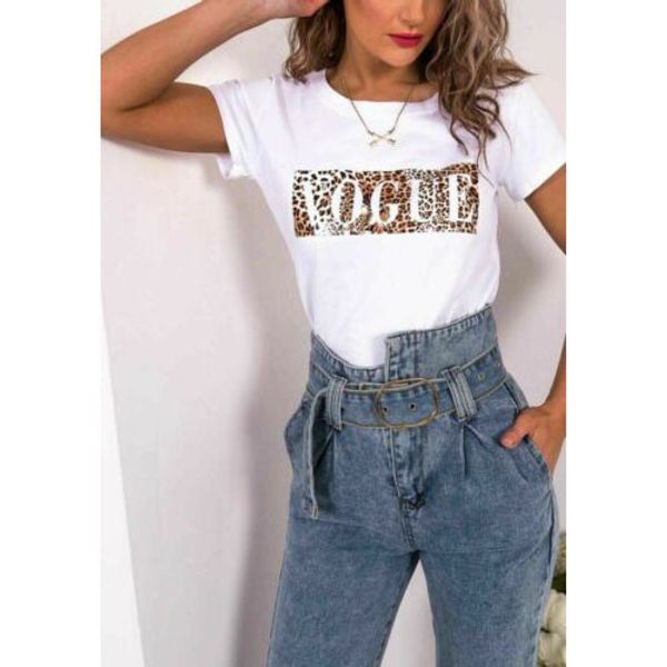 womens fashion t shirt new letters printed short sleeves casual leopard pattern tees for summer new 2020 for wholesale, White
womens fashion t shirt new letters printed short sleeves casual leopard pattern tees for summer new 2020 for wholesale, White