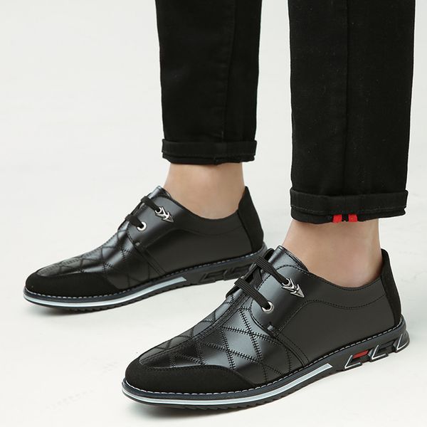 fashion men's trend round head lace-up shoes business flat leather shoes classic leather men's suits slip on dress office, Black
fashion men's trend round head lace-up shoes business flat leather shoes classic leather men's suits slip on dress office, Black