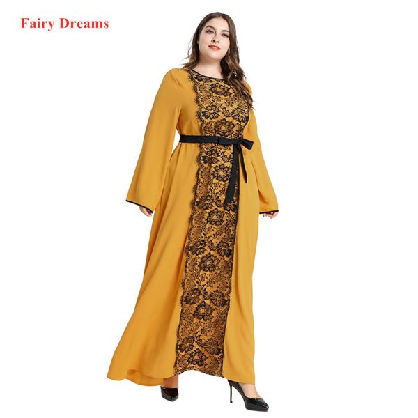 women abaya dubai turkey bandage maxi muslim dress kaftan marocain plus size islamic clothing 4xl ramadan islam robe musulman, Red
women abaya dubai turkey bandage maxi muslim dress kaftan marocain plus size islamic clothing 4xl ramadan islam robe musulman, Red
