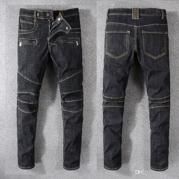 mens ретро плиссированные тощий черный джинсы мода дизайнерские fold щитовые zipper окрашенные slim fit мотоцикл байкер hip hop джинсовые бр, Blue
mens ретро плиссированные тощий черный джинсы мода дизайнерские fold щитовые zipper окрашенные slim fit мотоцикл байкер hip hop джинсовые бр, Blue