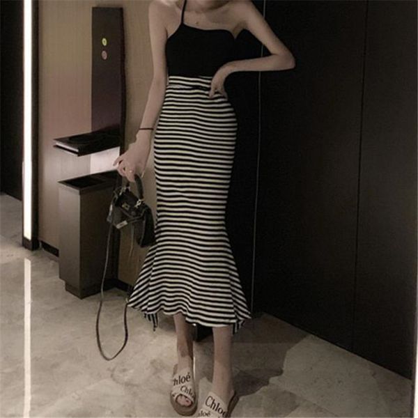 miaozixin spring autumn elastic high-waist long mermaid skirt for women stripe skirts faldas largas mujer para fiesta, Black
miaozixin spring autumn elastic high-waist long mermaid skirt for women stripe skirts faldas largas mujer para fiesta, Black