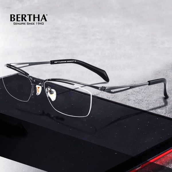 bertha optical computer glasses 2020 new business pure titanium eyeglasse no diopter lenses half frame glasses for men jf2277, Black
bertha optical computer glasses 2020 new business pure titanium eyeglasse no diopter lenses half frame glasses for men jf2277, Black