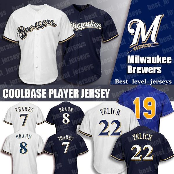 Brewers Jersey 22 Christian Yelich 8 Ryan Braun Jersey 7 Eric Thames Jersey 19 Robin Yount Milwaukee Coolbase jerseys
Brewers Jersey 22 Christian Yelich 8 Ryan Braun Jersey 7 Eric Thames Jersey 19 Robin Yount Milwaukee Coolbase jerseys