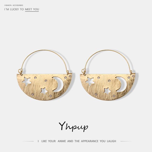 hoop & huggie yhpup trendy cute sweet hollower moon star charm earrings zinc alloy metal party jewelry gift 2021, Golden;silver
hoop & huggie yhpup trendy cute sweet hollower moon star charm earrings zinc alloy metal party jewelry gift 2021, Golden;silver
