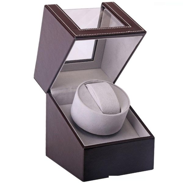 genboli automatic mechanical watch winder brown leather watch box high class motor shaker holder display jewelry box, Black
genboli automatic mechanical watch winder brown leather watch box high class motor shaker holder display jewelry box, Black