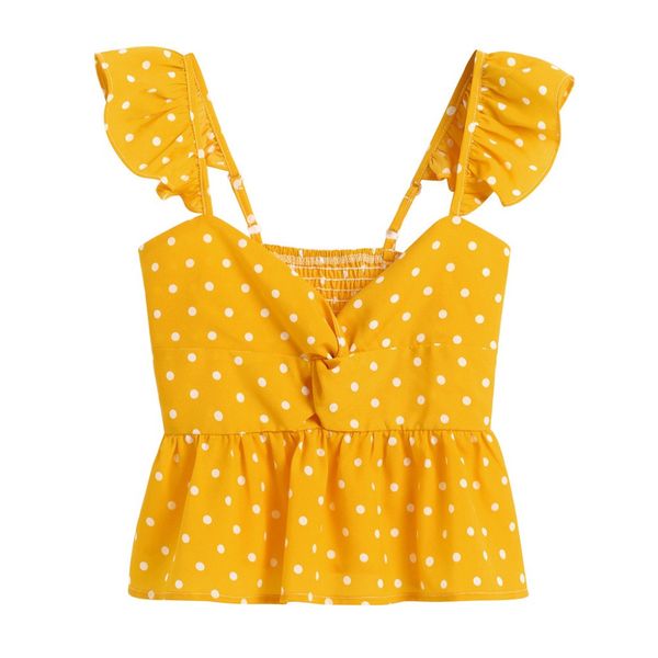 crop women floral frill trim polka dot sleeveless t-shirts casual chiffon tank vest blouse camisole clothing summe, White
crop women floral frill trim polka dot sleeveless t-shirts casual chiffon tank vest blouse camisole clothing summe, White