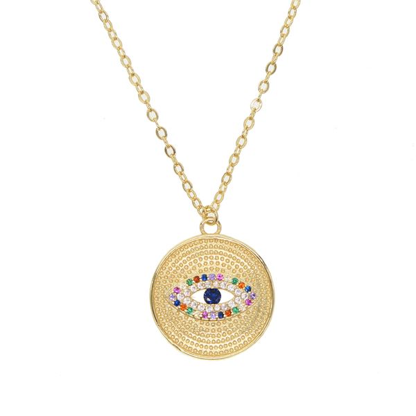 summer simple geometric round coin necklace turkish evil eye charm rainbow colorful cz paved dainty jewelry for women lady gift, Silver
summer simple geometric round coin necklace turkish evil eye charm rainbow colorful cz paved dainty jewelry for women lady gift, Silver