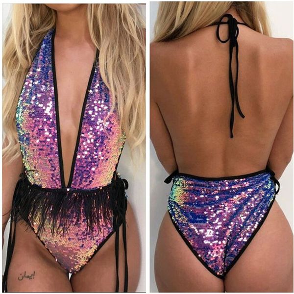 2020 bling ослепительный голографический блестки backless bodysuits лета женщин пляж кисточкой бикини женский sexy one piece плавательные ко, Black;white
2020 bling ослепительный голографический блестки backless bodysuits лета женщин пляж кисточкой бикини женский sexy one piece плавательные ко, Black;white