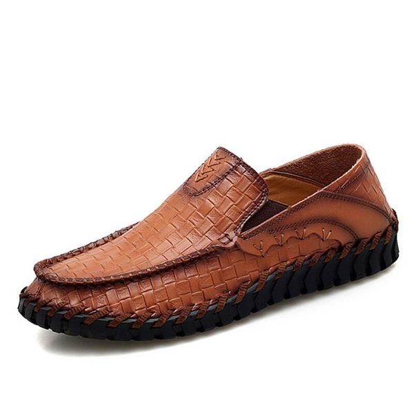 men's loafers soft moccasins genuine leather flats handmade casual shoes slip-on mens driving shoes size 38-47, Black
men's loafers soft moccasins genuine leather flats handmade casual shoes slip-on mens driving shoes size 38-47, Black
