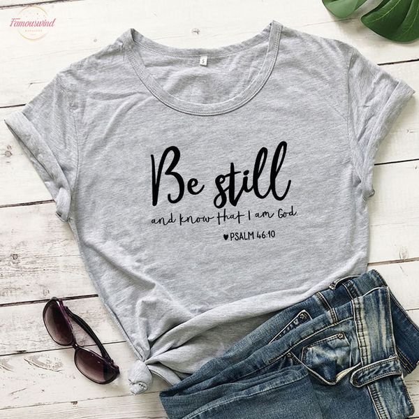 be still и знаете, что я футболка унисекс женщины религиозные христианские tshirt casual summer faith bible verse graphic top, White
be still и знаете, что я футболка унисекс женщины религиозные христианские tshirt casual summer faith bible verse graphic top, White